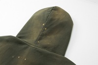 Streetwear personnalisé de haute qualité 450g coton sans ficelle à capuche logo personnalisé hommes surdimensionné recadrée neige lavé à la cire sweat à capuche hommes