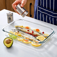 Vaisselle plate en verre transparent Vente en gros