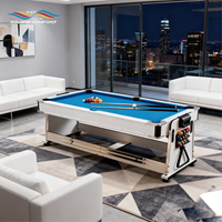 Table de billard multifonctionnelle 4-en-1 convertible S.Q.F, billard professionnel, hockey sur air, retour de balles, pour la maison