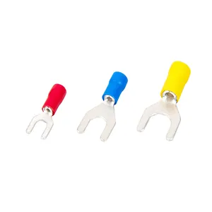 Insulated Spade Terminal Cheap Wholesale Price Electrical Insulated Different Colors Brass Fork Terminal For Motorcycle