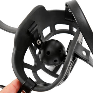 2024 nueva Máscara fetiche juguetes sexuales máscara rizada antimordedura con tapón bucal bola mordaza perro mascota juego de rol Bondage cabeza capucha para adultos - Product Image 6