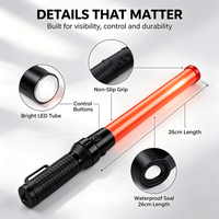 Bâton de signalisation LED multicolore rechargeable, clignotant, pour le contrôle du trafic, les situations d'urgence et le stationnement – Vente en gros
