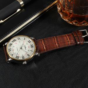 Reloj Mecánico de Lujo para Hombre, de Negocios, Automático, de Acero Inoxidable, con Correa de Cuero, Deportivo, Casual, para Regalo - Product Image 4