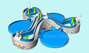 <strong>Funny</strong> Playground Giant Outdoor Swimming <strong>Pool</strong> Amusement Equipment <strong>Inflatable</strong> Theme Water Park With <strong>Slide</strong> for Kids - Product Image 3