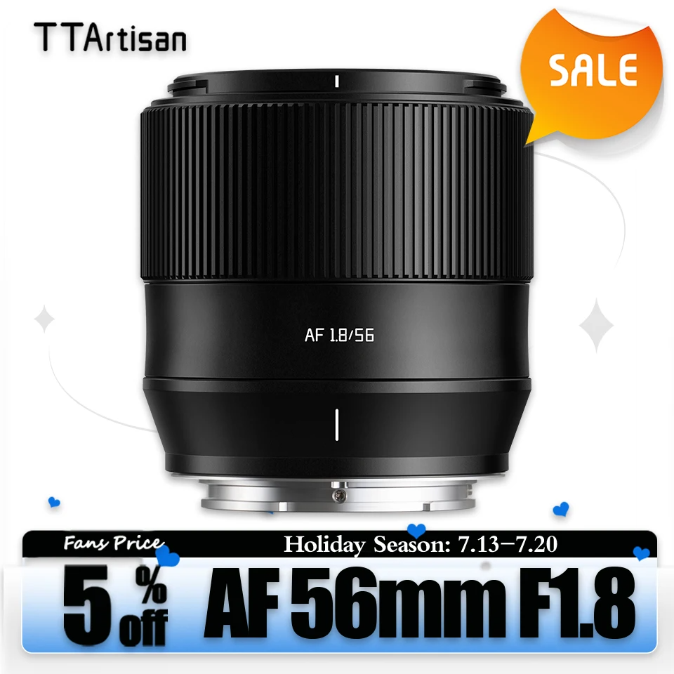 TTArtisan AF 56mm F1.8 大口径カメラレンズ ポートレート撮影用
