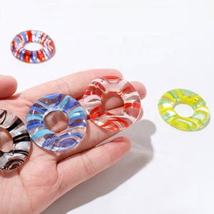 Anillo de cristal colorido para Decoración de mesa, soporte de cristal con gancho de cristal para Murano, servilleta para banquete, comestibles japoneses, palillos - Product Image 2