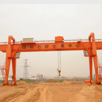 Grue mobile à portique double poutre électrique Oulange 20 tonnes, portée 5 m, hauteur de levage 10 m, composants essentiels du moteur
