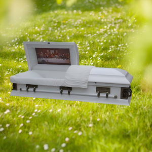 โลงศพไม้ป็อปลาร์แบบอเมริกันสำหรับเด็กและผู้ใหญ่ อุปกรณ์สำหรับงานศพ - Product Image 5