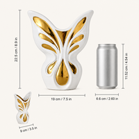 Vase en céramique en forme de papillon, art moderne, décoration de la maison, salon, table à manger, accessoires de décoration de bureau, décorations de mariage