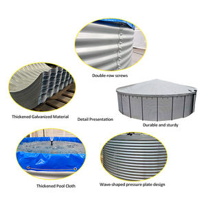 Réservoir de stockage d'eau en acier galvanisé pour bassin piscicole, 100 mètres cubes, pour l'aquaculture et l'irrigation en Afrique - Product Image 2