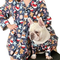 Ensembles de pyjamas en coton écologiques pour animaux de compagnie et propriétaires, costumes de Noël, vêtements de détente – Approvisionnement direct usine