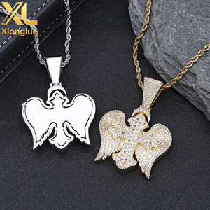 Hip Hop Custom 925 Sterling Silver Moissanite <b>Cross</b> Praying Hand Tennis <b>Chain</b> Men'S Retro Necklace - Product Image 3