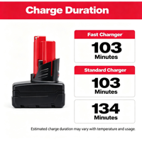 Batterie Li-ion rechargeable 12V 5.0Ah 6.0Ah, pack de remplacement avec sortie stable pour perceuse sans fil 12V