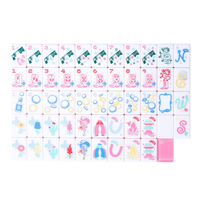 Nouveaux jeux de Mahjong américains 2026 : Ligne Montagne, Grand Ciel – Tuiles de Mahjong en acrylique pliables et portables, 160 pièces sculptées