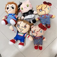 Vente en gros de figurines en peluche personnalisées, figurines de chat effrayantes avec cicatrice cousue, pour anniversaire, anti-stress, décoration de fête d'Halloween
