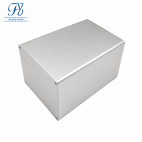Boîtier en aluminium anodisé sablé 97*84mm, corps à bords arrondis avec panneaux plats à 4 vis pour instruments