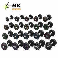Ensemble d'haltères à tête ronde SK TPU, équipement d'entraînement musculaire complet pour salle de sport, hôtel, centre de fitness et usage domestique