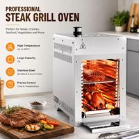 Four à steak au gaz propane commercial, brûleur infrarouge, gril salamandre, rôtissoire haute température en acier inoxydable pour barbecue