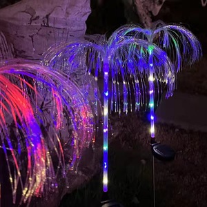 Luces solares de fibra óptica para jardín, luces LED decorativas para exteriores, para patio, jardín o terraza. - Product Image 3