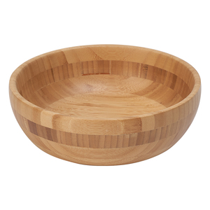 Bol à salade en bambou artisanal authentique de style Japandi, bol de service émaillé de qualité supérieure, durable et alimentairement sûr pour les hôtels et les restaurants - Product Image 6