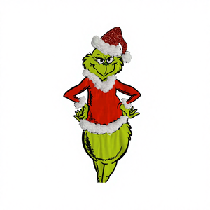 Nueva Funda para Silla Grinch de Poliéster 56x46cm, Decoración Duradera para el Hogar, Fiesta de Navidad, para Comedor, Cocina, Venta al por Mayor de Fábrica - Product Image 4