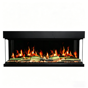 Chimenea Eléctrica LCD Popular de 60 Pulgadas con Protección Contra Sobrecalentamiento, Vista de 3 Lados <span class=keywords><strong>y</strong></span> <span class=keywords><strong>Calefactor</strong></span> para Decoración de Sala de Estar, Dormitorio <span class=keywords><strong>y</strong></span> Oficina - Product Image 1