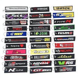 Llavero Colgante de Metal con Cinta de Tela de Poliéster Bordada Ecológica de Alto Rendimiento JDM para Coche, en Stock - Product Image 3