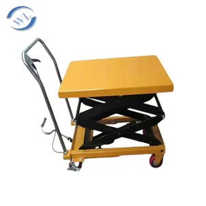 Small Scissor Lift Table/Manual Trolley Cart For Warehouse/light weight hand hydraulic scissor warehouse trolley cart lift