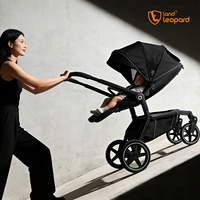 Poussette bébé en alliage d'aluminium tendance Siège à inversion bidirectionnelle Pliage facile Roues en PU Léger 9,5 kg Capacité de charge 20 kg