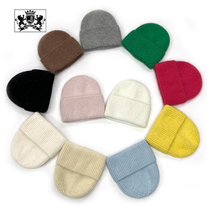 Janefur Hiver Crochet Pliable Moelleux Vraie Fourrure <span class=keywords><strong>Pompon</strong></span> Bonnet en Stock Stretch Femmes Chaud Boule De Fourrure Angora Tricoté Baggy Chapeau - Product Image 6