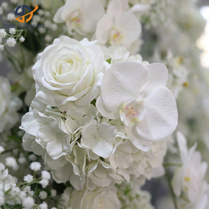 Mur <span class=keywords><strong>de</strong></span> fleurs artificielles en soie, rose <span class=keywords><strong>champagne</strong></span> <span class=keywords><strong>blanc</strong></span>, le plus vendu et le moins cher, pour la décoration <span class=keywords><strong>de</strong></span> scène d'événements <span class=keywords><strong>de</strong></span> mariage - Product Image 1