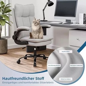 Poltrona da Gaming Ergonomica con Massaggio, Vibrazione e Riscaldamento, Sedia da Ufficio per Camera da <span class=keywords><strong>Letto</strong></span> con Tema Gatto - Product Image 6