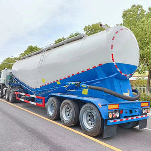 特注50cbmバルクコンクリートセメントセミトレーラーQ345スチールタンクFuwaブランド3 * 13TアクスルヘビーデューティフレームWeichaiディーゼル発電機 - Product Image 1