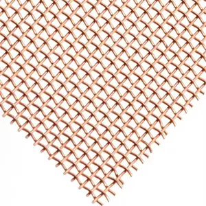 銅スクリーン織りメッシュスクリーン12 "x 40" - 99.9% 純銅 #40メッシュ、開口部0.48m