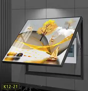 抽象装饰画水晶瓷画屏蔽表箱开放式家居墙面艺术电表箱装饰画