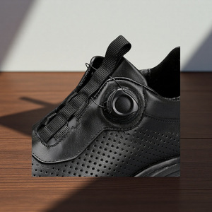 Men's Genuine <b>Leather</b> Sporty <b>Sneakers</b> Round Toe Breathable Mesh Lining Rubber Outsole Summer Casual Shoes EVA Midsole - Product Image 3