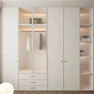 خزانة ملابس بيضاء خشبية بتصميم مخصص للبيع بالجملة من المصنع - Product Image 1