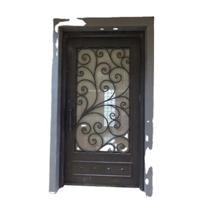 Puerta de entrada de hierro forjado de ambiente noble de estilo moderno Rotura de puente térmico - Product Image 1