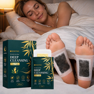 Patchs détoxifiants coréens pour les pieds, marque privée, nettoyage en profondeur, relaxation, amélioration du sommeil, élimination de l'humidité - Product Image 1