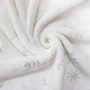 2024 Лидер продаж флис французский махровый флис Ночная одежда фланелевая ткань белый