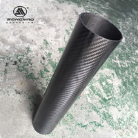 Tube en fibre de carbone 3k, taille et épaisseur personnalisées, logo, tube/poteau en fibre de carbone de haute qualité