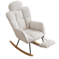 Appui-tête réglable Repose-pieds Fauteuil berçant inclinable pour salons chambre à coucher