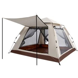 CLM Custom Clear 4 Person Automatic Pop up Outdoor Camping Tent Easy Quick Setup Popup Tent For Camping