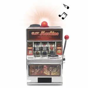 Işık ve müzik ile özel şanslı 7 mini slot makinesi tasarruf bankası