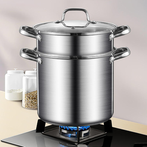 Casserole vapeur en acier inoxydable à double couche, avec panier vapeur et panier à huile, pour la cuisson en cuisine - Vente chaude - Product Image 2