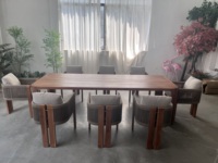 Ensemble de canapés d'extérieur en teck robuste à assise profonde, 7 pièces, grand mobilier de patio modulable pour les distributeurs américains