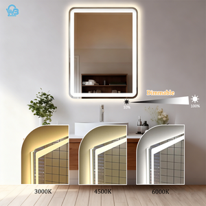 <span class=keywords><strong>Espejo</strong></span> de Pared Decorativo <span class=keywords><strong>Rectangular</strong></span> con Botón Táctil Inteligente, Sin Bordes y con Bordes Suaves - Product Image 3