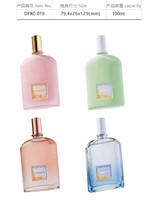 Flacon de parfum vide personnalisé transparent 50ml 100ml en verre rechargeable avec bouchon diffuseur d'arômes de boutique