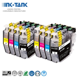 잉크 탱크 LC411 LC412 <span class=keywords><strong>LC</strong></span> 412 411 LC412XL 우수한 색깔 형제 인쇄 기계를 위한 호환성 잉크 제트 잉크 카트리지 - Product Image 2