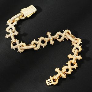 Luxury 925 <b>Silver</b> Bezel Set Moissanite Round Brilliant Cut Charm <b>Bracelet</b> Hip Hop Fashion Streetwear Unisex Jewelry - Product Image 5